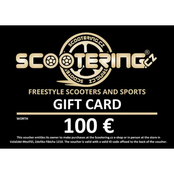 Dárkový poukaz SCOOTERING.cz tištěný | 100 €