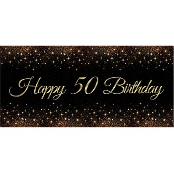 Plakát Plakát k narozeninám Happy Birthday 50, 70x33 cm