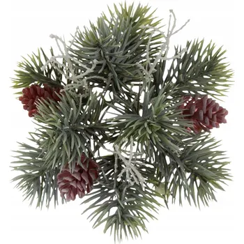 Věnec JEHLIČNATÝ VĚNEC S ŠIŠKAMI 17 CM DEKORACE NA SVÍČKU