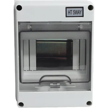 Rozvaděč VODOTĚSNÁ POJISTKOVÁ SKŘÍŇKA 5 MODULŮ PLASTOVÝ ZÁMEK