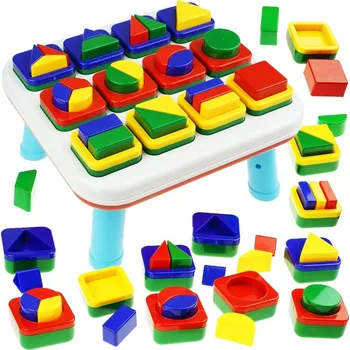 ostatní stavebnice EDUKAČNÍ STOLEK S TŘÍDIČKOU A HRAČKOU NA PROCVIČOVÁNÍ ZRUČNOSTI