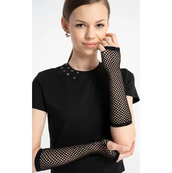 Rukavice Reporter Young | Dívčí síťované rukavice bez prstů - Barva ČERNÁ, Velikost R2 253-0992G-34-100-1