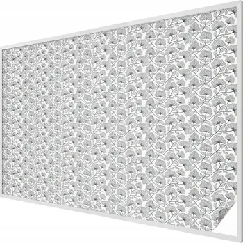 Okenní dekorace Samolepicí fólie na okno proti slunci – mléčná, klasické rozety 200x146 cm