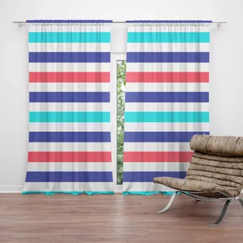 Závěs Sablio Závěs Barevné veselé pruhy: 2ks 140x250cm