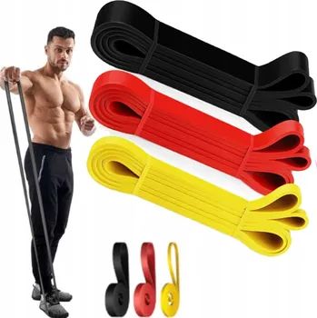 ODPOROVÉ GUMY POSILOVACÍ GUMY POWER BAND SADA 4 GUM 3-39KG