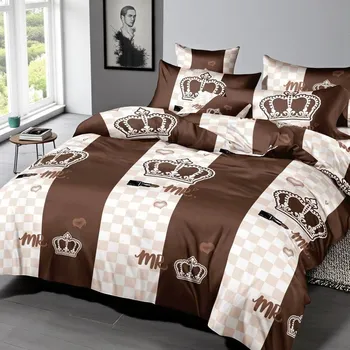Povlečení Povlečení CROWN BROWN 7-dílná sada 140x200 cm