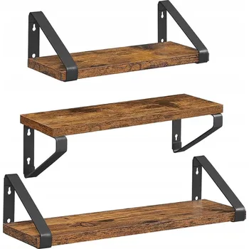 police Kovová police Matkam 40 x 12 cm, odstíny hnědé