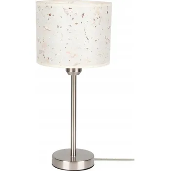 Lampička Tamara Stolní Lampa 1xE27 Max.40W Saténový Kov/Eco Stínidlo z Papíru
