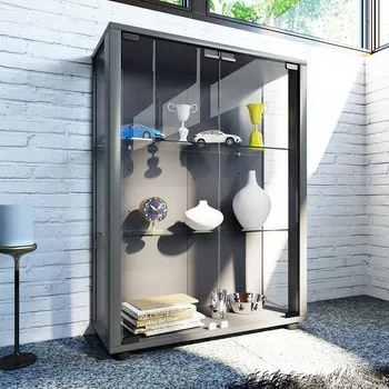 Komoda Vcm Vitrína Sintalo, stříbrná