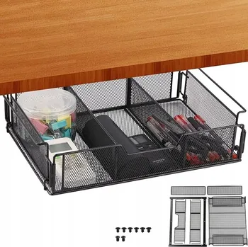 Psací stůl ORGANIZÉR ZÁSUVKY POD STŮL SKRYTÝ ORGANIZÉR POD STŮL S PŘIHRÁDKOU