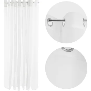 Bílá záclona B2 ESSENTIALS na kroužcích 300x160 cm HOMLA