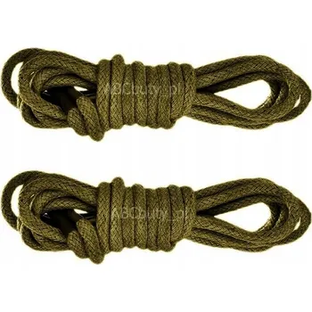 Vrták Tkaničky KHAKI Kulaté tenké tkaničky 160 cm, 2,5 mm, bavlněné G9-59