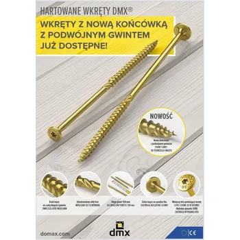 Vrut Vruty do dřeva Domax 8 x 400 mm 50 ks