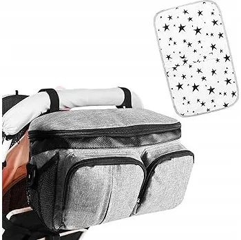 Přebalovací taška Taška organizér na kočárek s přenosnou přebalovací podložkou