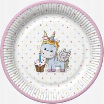 Talíř PAPÍROVÉ TALÍŘKY S JEDNOROŽCEM