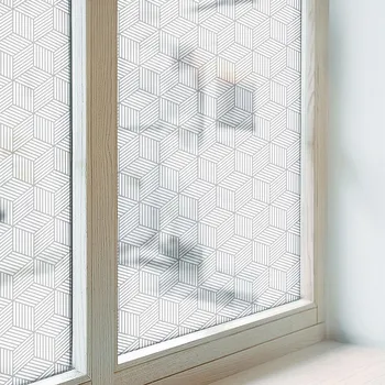 Polep vozidla Samolepicí Mléčná fólie na okno se vzorem geometrických pruhů 100x116 cm