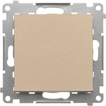 vypínač Tlačítko rozpínací, bez piktogramu, řazení 1/0, 10 A / 230 V~,, Simon 55 TPR1.01/144, champagne metalizovaná