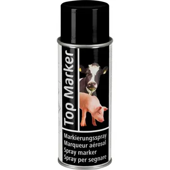 Barva ve spreji Značkovací sprej TopMarker, 500 ml, černý, Kerbl