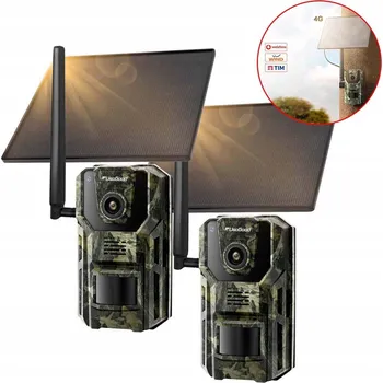 IP kamera SOLÁRNÍ KAMERA FOTOPAST VENKOVNÍ OTOČNÁ SIM GSM 3G 4G LTE SIM 2K X2