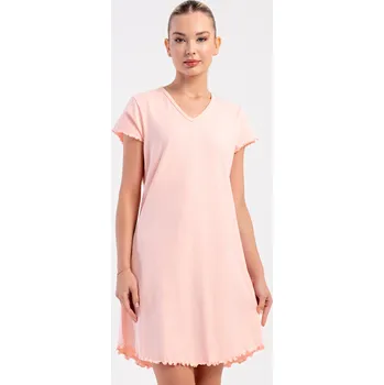 Dámská noční košile Vienetta Dámská noční košile s krátkým rukávem Sandra Barva: Modrá - světle, Velikost: XL