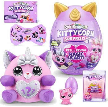 plyšák Rainbocorns PLYŠÁK KOČIČKA VAJÍČKO S PŘEKVAPENÍM HRAČKA JAKO DÁREK