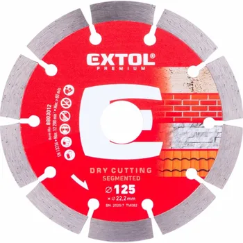 Řezný kotouč EXTOL PREMIUM kotouč diamantový řezný segmentový - suché řezání, O 125x22,2x1,8mm 8803012