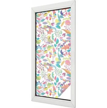 Okenní dekorace Samolepící Fólie na Okno Mléčná Ochranná Proti Slunci Barevná kompozice 50x116 cm