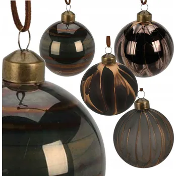 Vánoční dekorace Zdobená Vánoční Koule , vánoční koule cetek 8 cm 12 ks