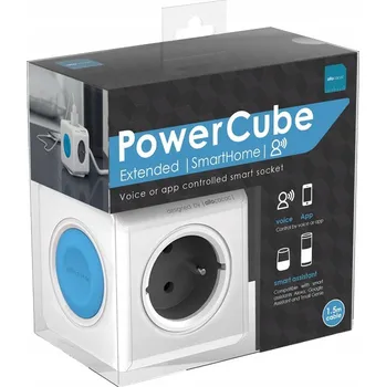 Napájecí kabel Prodlužovací Kabel přívod s přepěťovou ochranou, lištový Allocacoc 1,5 m, 4 ks, bílý