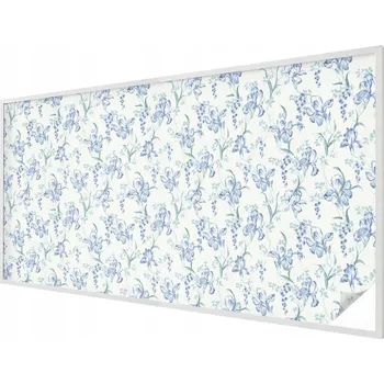 Okenní dekorace Ozdobná Fólie mléčná fólie Samolepicí Modré květy 200x100