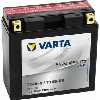 Autobaterie AKUMULÁTOR 13AH/190A 12V L+ / VARTA MOTOCYCLES AGM