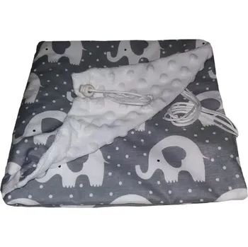 Neklouzavá oboustranná deka fleece MINKY/ BAVLNA - menší Bílá