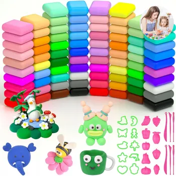 Modelovací hmota SAMOTVRDNOUCÍ HLÍNA PRO DĚTI MODELOVACÍ PLASTELÍNA FORMIČKY PŘÍSLUŠENSTVÍ 84