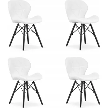 Jídelní židle Židle Oskar umělá kůže bílá 4 ks