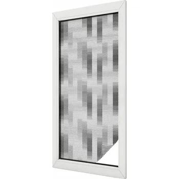 Okenní dekorace Dekorativní mléčná vitrážová fólie na okno - grafická mřížka 50x116 cm