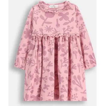 Dámské šaty Šaty pro dívku, růžové s květinami, dlouhý rukáv, velikost 068, značka Coccodrillo ZC5