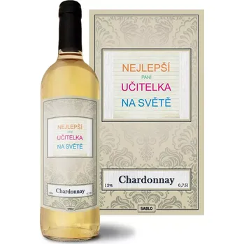 Víno Sablio Bílé víno Nejlepší paní učitelka na světě: 0,75 l
