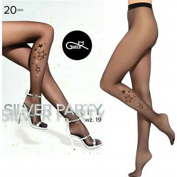 Dámské punčochy Punčocháče Gatta Silver Party WZ 19 4 stříbrné