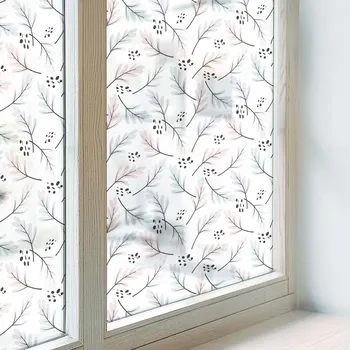 Stínítko do auta Samolepicí fólie na okno proti slunci - Mléčná s romantickými růžemi 50x116 cm