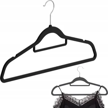 Věšák VĚŠÁKY NA OBLEČENÍ SAMETOVÉ DO SKŘÍNĚ ŠATNÍKU PEVNÝ ODOLNÝ VĚŠÁK