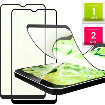 2x Sklo pro Realme C33 (Hybridní, tvrdost 9H, 5D, ochranné, na celý displej)