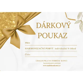 Dárkový potravinový koš DÁRKOVÝ POUKAZ NA INDIVIDUÁLNÍ HARMONIZAČNÍ POBYT - 9-16 HODIN