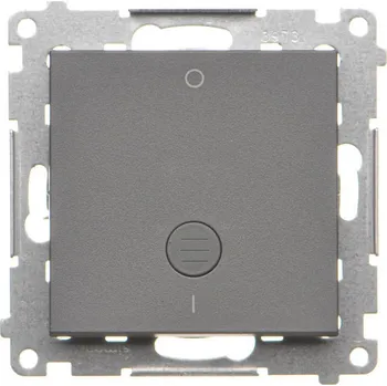 vypínač Vypínač dvoupólový s orientačním LED podsvětlením, řazení 2So, 10 A / 230 V~,, Simon 55 TW2L.01/116, grafitová