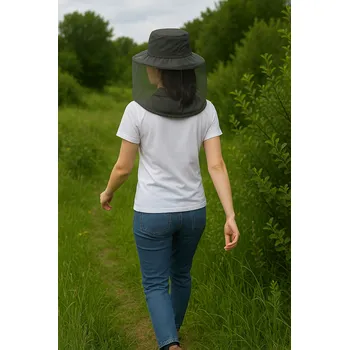 Čepice KLOBOUK PROTI SLUNCI S MOSKYTIÉROU ČEPICE OCHRANNÁ - ČEPICE