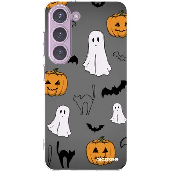 Pouzdro na mobilní telefon Picasee silikonový průhledný obal pro Samsung Galaxy S23 5G - Spooky crew