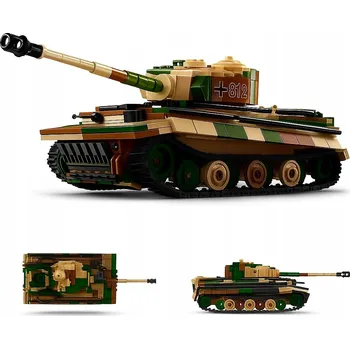 ostatní stavebnice STAVEBNICE – vojenský tank Tiger I WWII model 706 dílů (KL19)