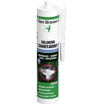 stavební silikon DEN BRAVEN SANITÁRNÍ SILIKON BEZBARVÝ 280ML