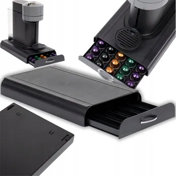 Úložný box ORGANIZÉR NA KAPSLE NESPRESSO AŽ PRO 50 Ks, KRABIČKA NA KAPSLE, ŠUPLÍK, ZÁSOBNÍK
