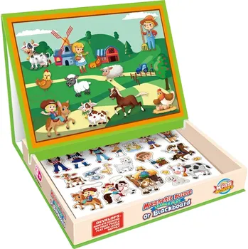 Magnetická kreslící tabulka Magnetická tabulka sada s magnetkami BV0663 farma 