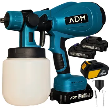 Stříkací pistole Akumulátorová stříkací pistole na stěny s 3 bateriemi 21V 800ml, výkonná